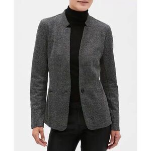 Banana Republic Womens Textured Knit Blazer Medium M Ponte Inverted Collared